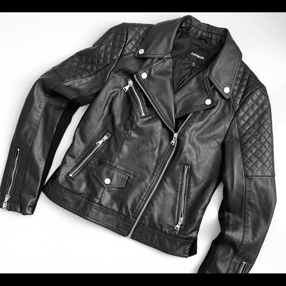 SOLD Express Black Moto Jacket